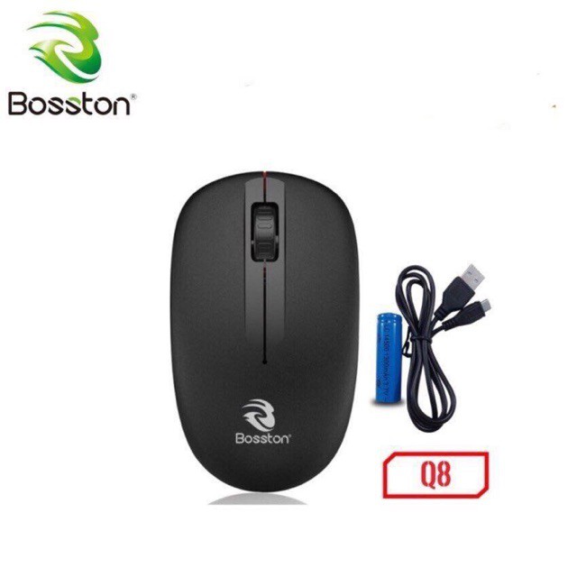 Chuột không dây bosston q8 pin sạc 1000dpi - hàng chính hãng