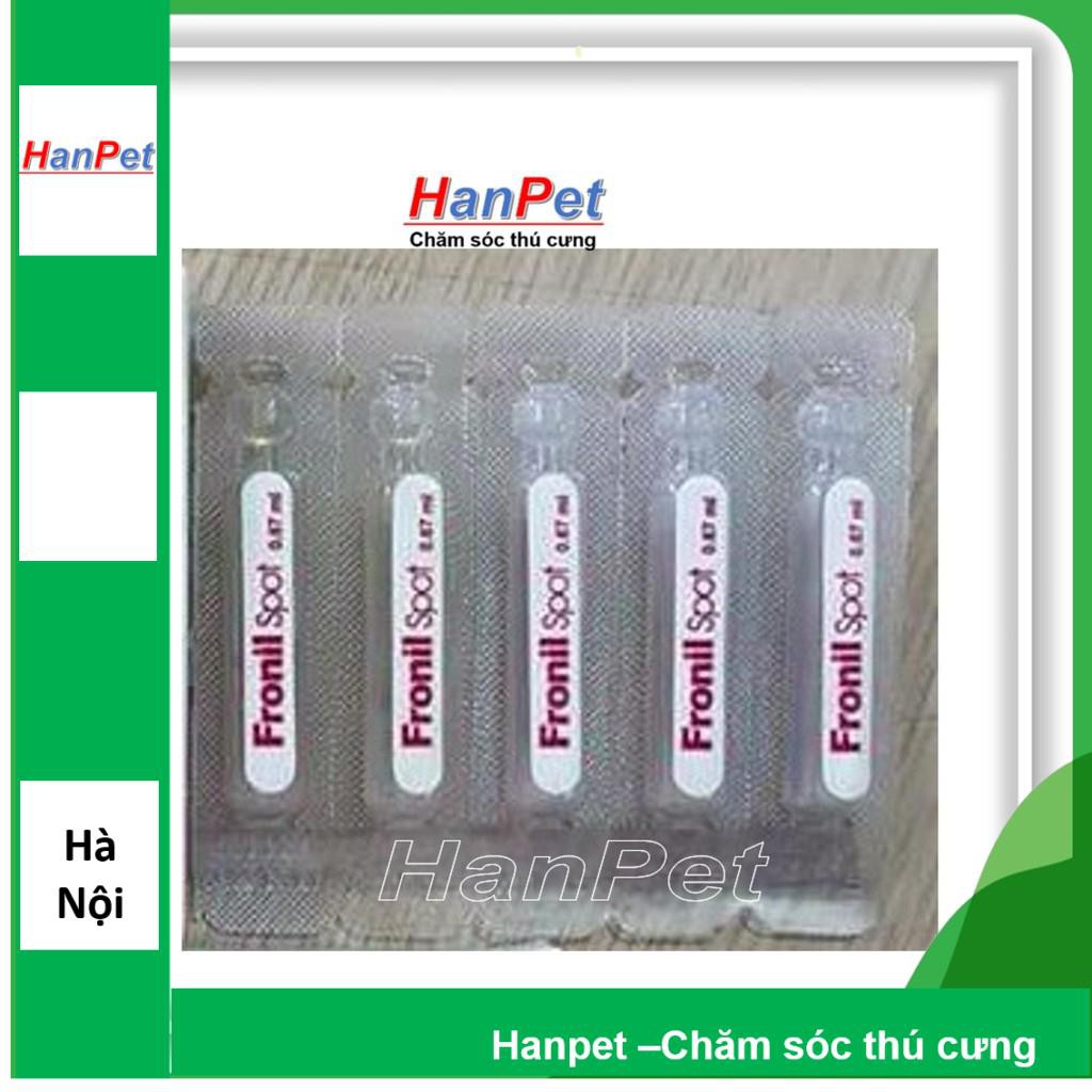 (1 ống) nhỏ gáy trị ve rận FRONIL SPOT dạng ống (dùng cho mọi loại chó) hanpet 116 1