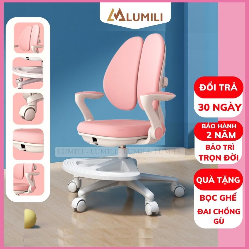 ghế trẻ em chống gù chống cận ghế thông minh cho bé LUMILI MQ31 ghế điều chỉnh độ cao chống cong vẹo cột sống, ghế văn phòng ghế xoay 360 độ nâng hạ độ cao , tay ghế di động