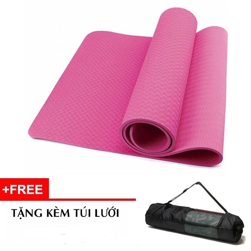 Thảm Tập Yoga 2 Lớp TPE Cao Cấp - Kèm Túi Đựng thảm yoga, thảm tập yoga , thảm tập yoga 2 lớp, thảm yoga 2 lớp, thảm tập yoga tpe, thảm tập thể dục, thảm tập gym,thảm tpe