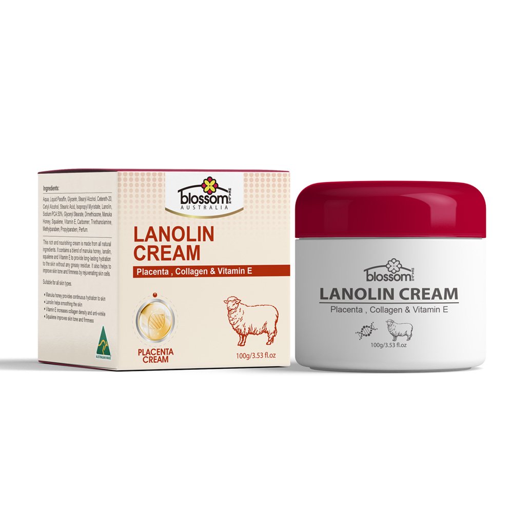 Kem Nhau Thai Cừu Phức Hợp Blossom Nhau Thai Cừu-Collagen & Vitamin E 100G (Mẫu Mới)