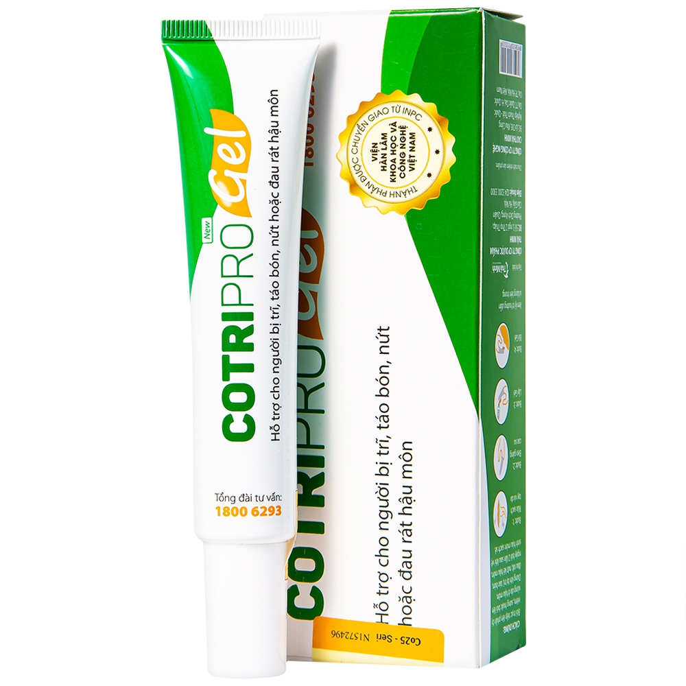 Gel bôi CotriPro làm dịu da, hỗ trợ giảm triệu chứng trĩ tuýp 25g