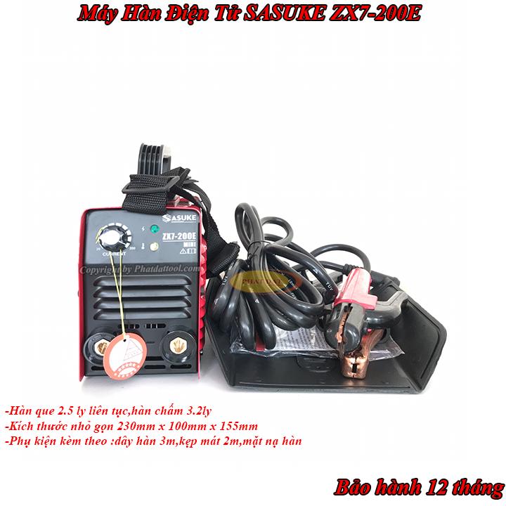 Máy hàn điện tử SASUKE ZX7 200E-Công nghệ Nhật Bản-Bảo hành 12 tháng-Máy hàn que mini