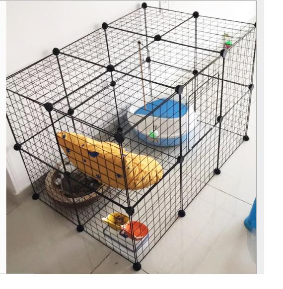 CHUỒNG CHÓ - CHUỒNG MÈO - CHUỒNG QUÂY CHÓ MÈO BẰNG LƯỚI SẮT SƠN TĨNH ĐIỆN CHỐNG GỈ SÉT - CHUỒNG VÂY HỖ TRỢ HUẤN LUYỆN CHÓ MÈO ĐI VỆ SINH ĐÚNG CHỖ