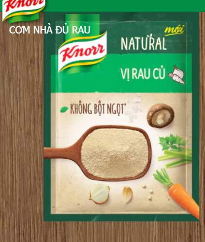 Knorr natural bột nêm tự nhiên vị rau củ 330g