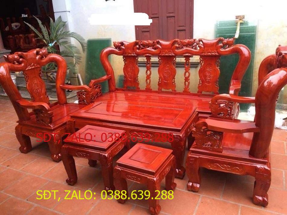 bộ bàn ghế phòng khách minh quốc đào gỗ xoany 10 .