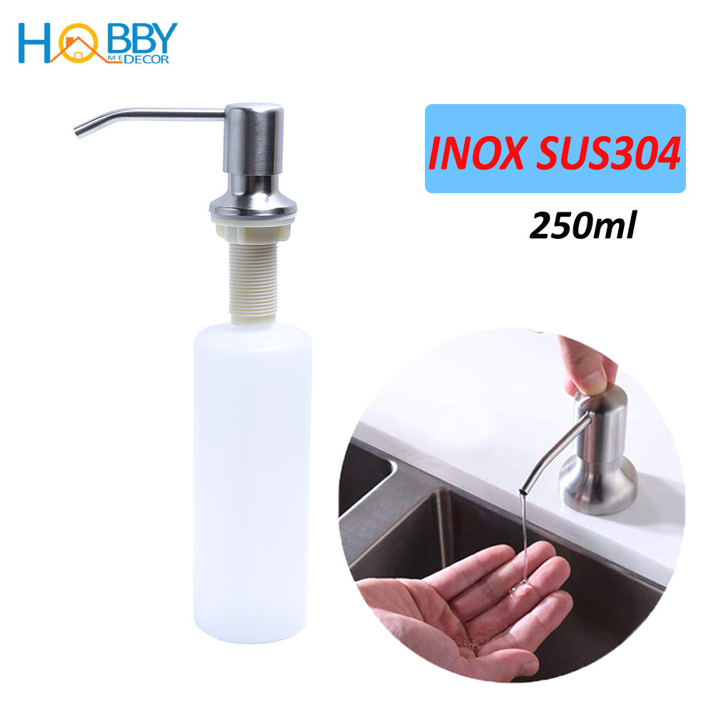 Vòi bơm hút nước rửa chén vòi Inox 304 có bình Hobby home decor NRC1