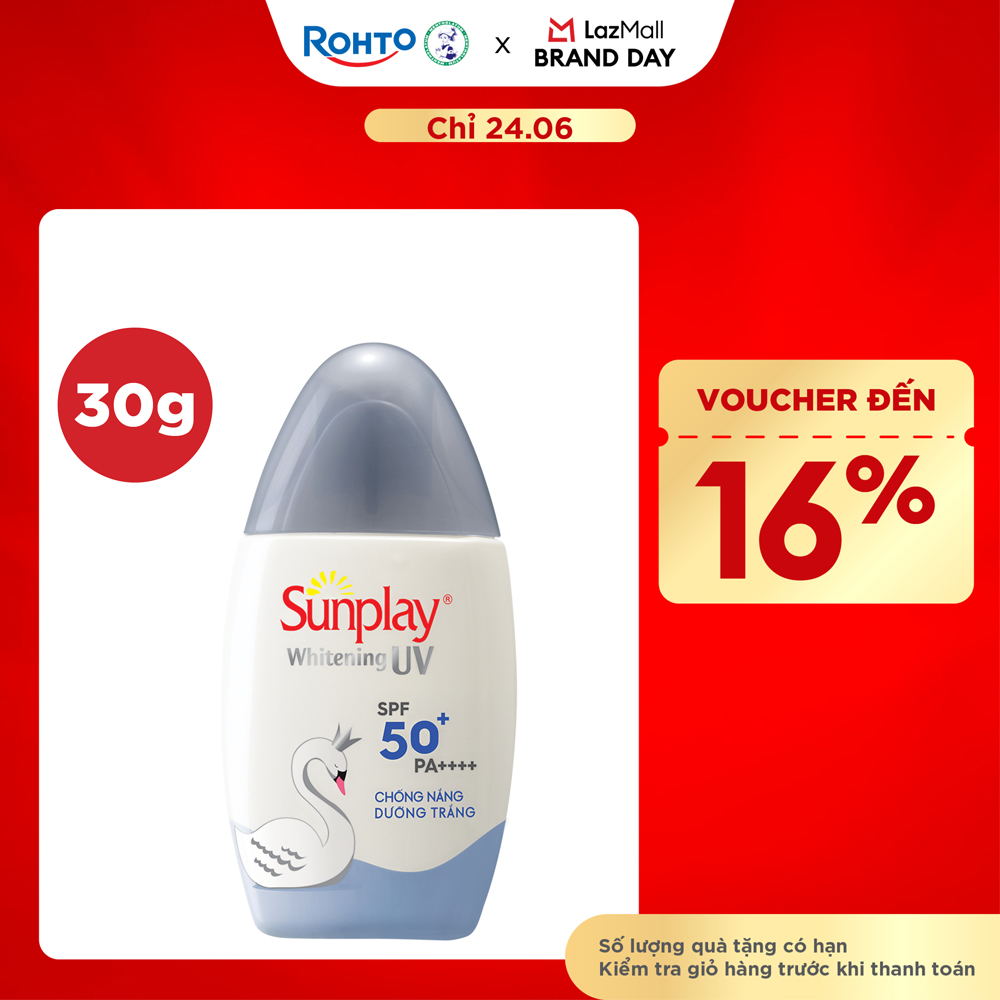 Kem chống nắng Sunplay dưỡng trắng da, dạng sữa Sunplay Whitening UV SPF 50, PA++++ 30g