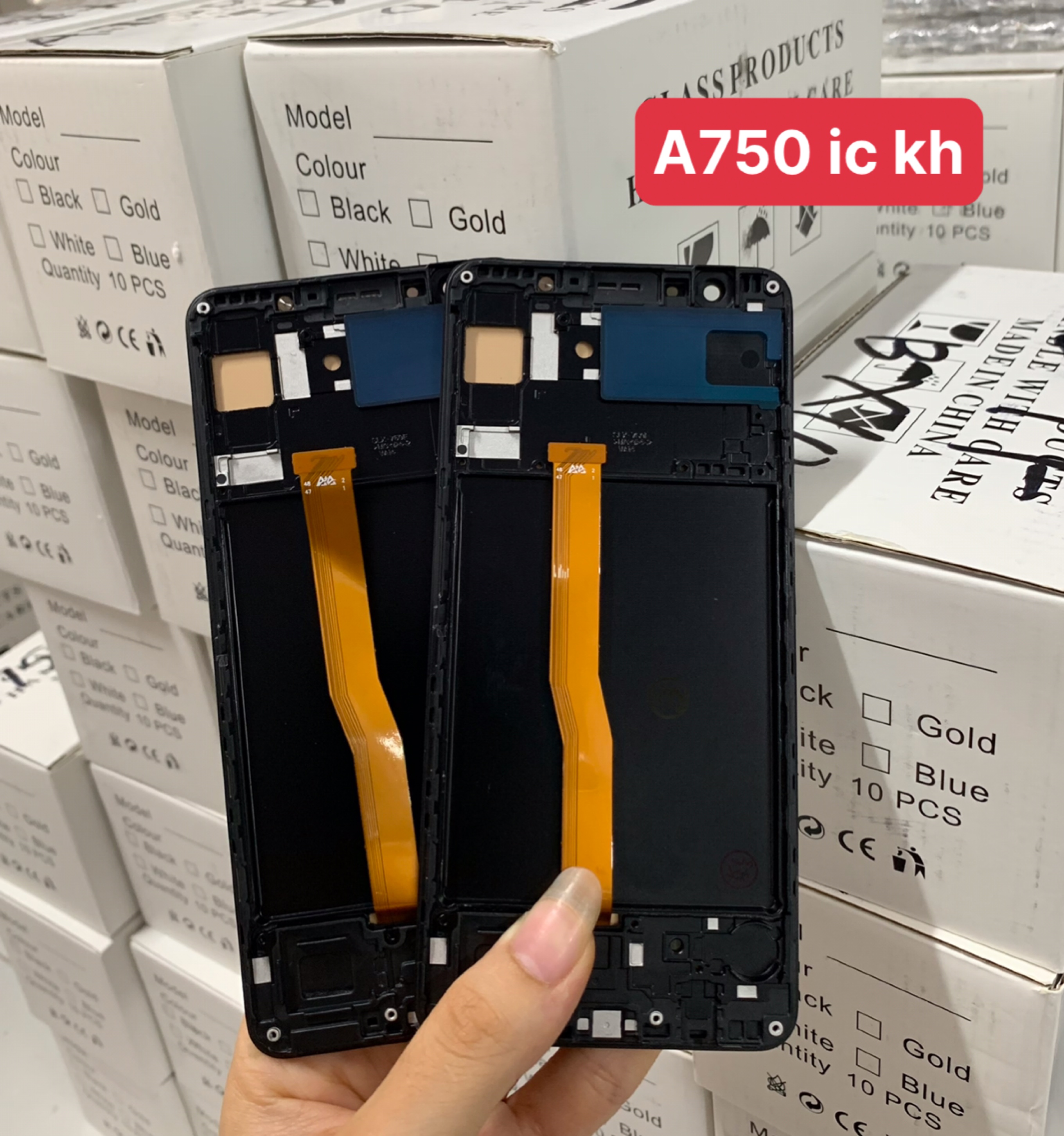 Màn hình oled liền khung galaxy a7 - 2018 / a750 màu đen,