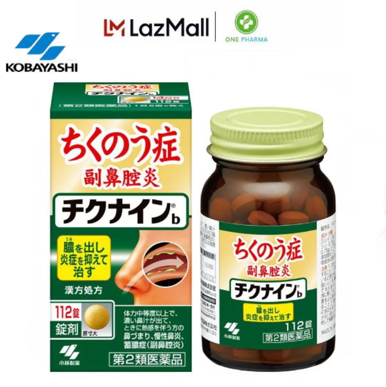 Viên uống hỗ trợ giảm viêm xoang Kobayashi Chikunain 112 Viên