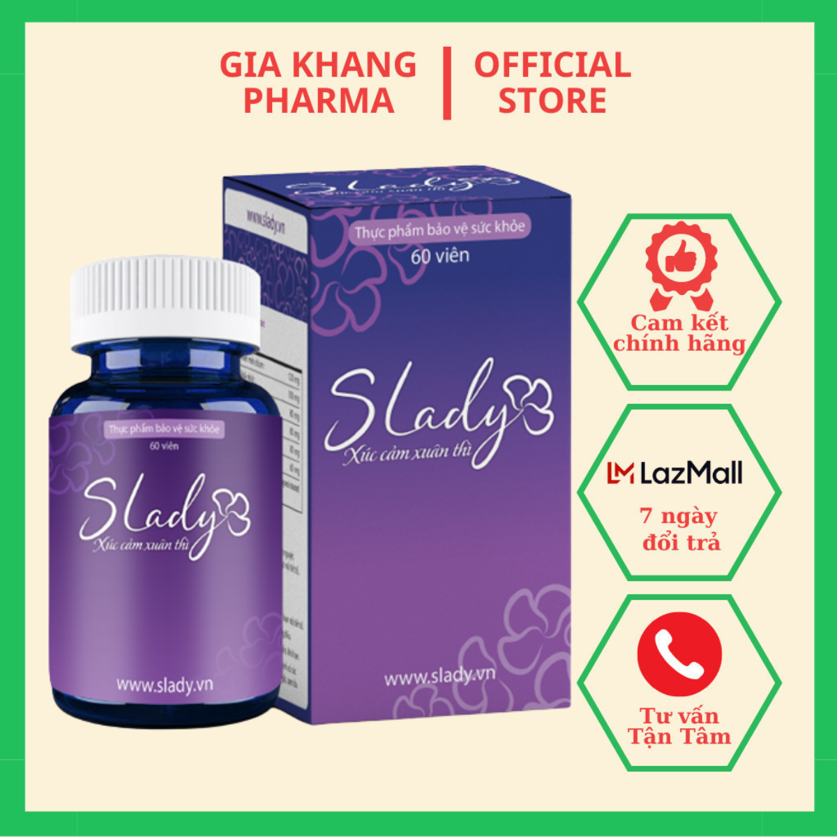Viên uống Slady giúp cân bằng nội tiết tố nữ