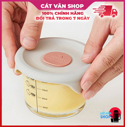 Hộp thủy tinh chia vạch Lock&Lock LLG508 nắp mềm dung tích 230ml đựng thức ăn cho bé theo từng tháng tuổi