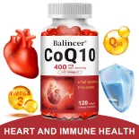 Viên nang mềm Coenzyme Q10 400 mg chứa Omega-3 và Coenzyme Q10 (ubiquinone), có tác dụng chống oxy hóa mạnh mẽ, hỗ trợ sức khỏe tim mạch và sản sinh năng lượng.