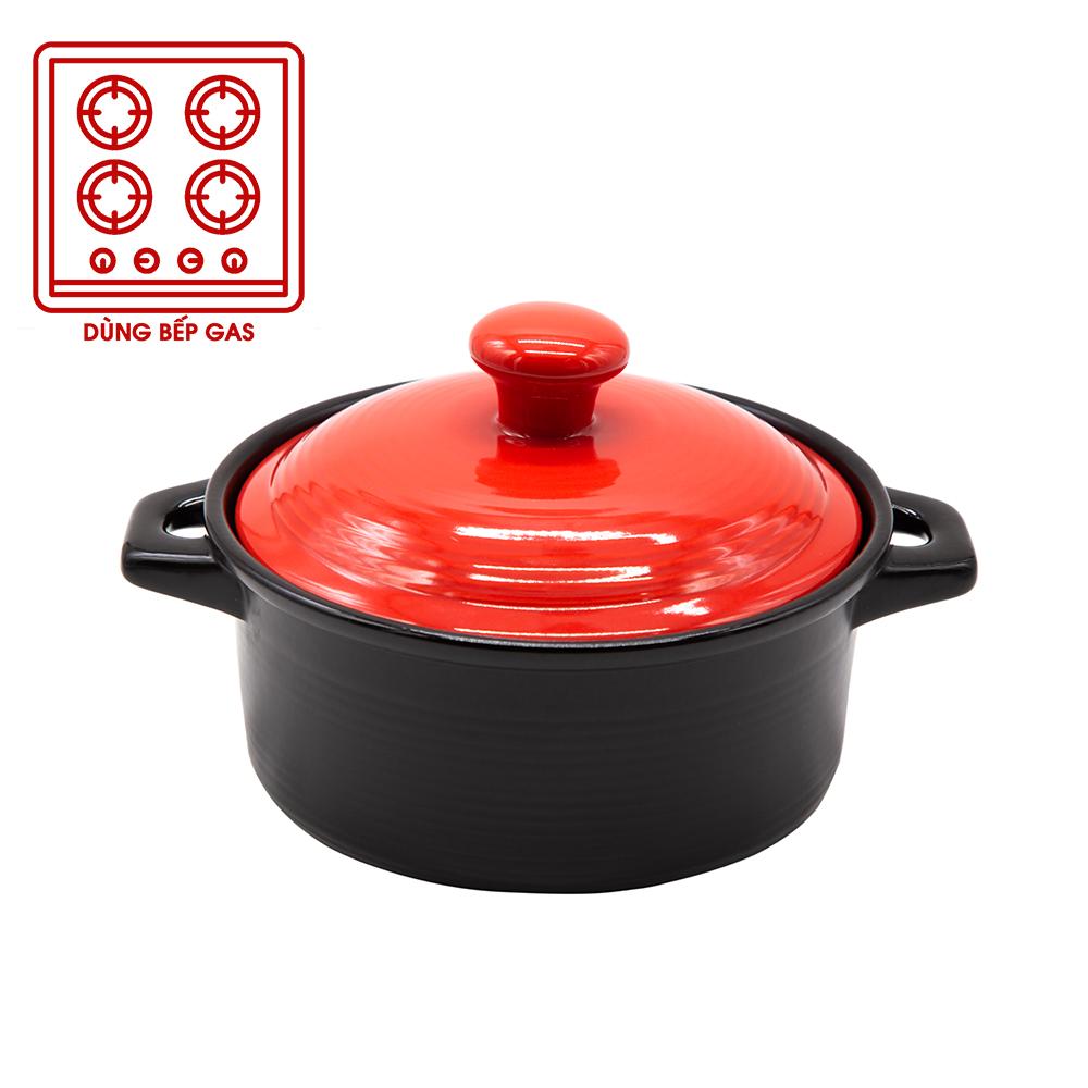 Nồi sứ ROYALCOOKS 2L- Nắp đỏ (RC-MO2109)
