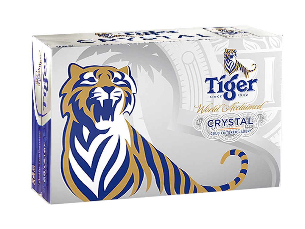 Thùng 24 lon bia tiger bạc 330ml
