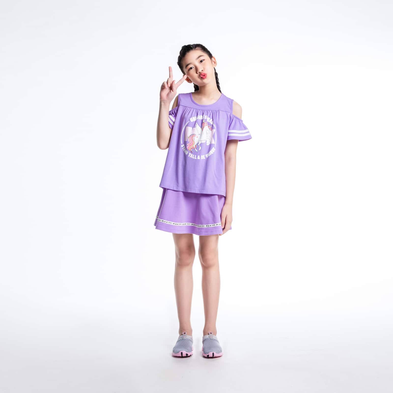 Áo bé gái-rớt vai mdk unicorn