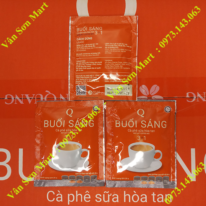 03 gói nhỏ 20g cà phê sữa Buổi Sáng Trần Quang