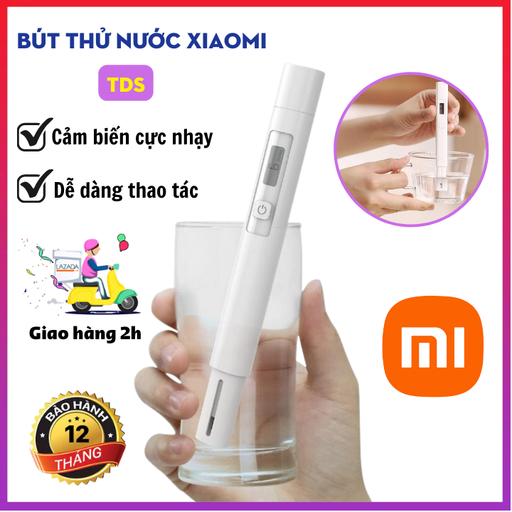 Bút thử nước sạch TDS Xiaomi chống nước IPX6 dạng que kiểm tra chất lượng nước uống - Bảo hành 12 tháng