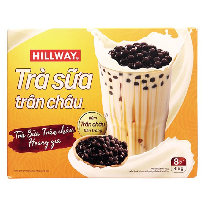 Trà sữa trân châu hoàng gia hillway , hộp 416g = 8 ly , hộp 280g = 4 ly lớn , hộp 260g = 5 ly. trà sữa đường đen 232g