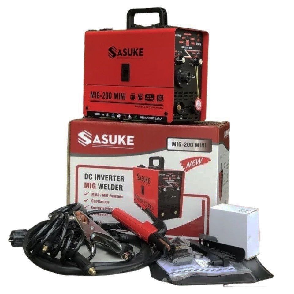 Máy hàn Mig 3 chức năng có khí, hàn Mig không khí SASUKE MIG 200 MINI