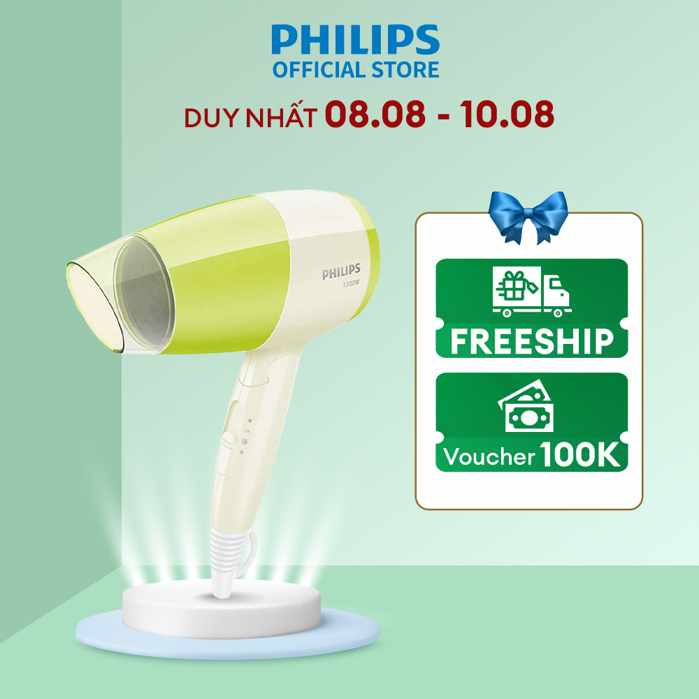Máy sấy tóc Philips BHC015/00 - Chăm sóc tóc dễ dàng, bảo hành chính hãng 2 năm