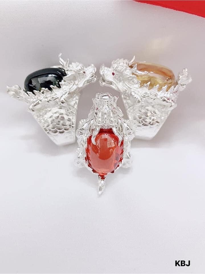 Nhẫn bạc nam đầu rồng - NBN-02