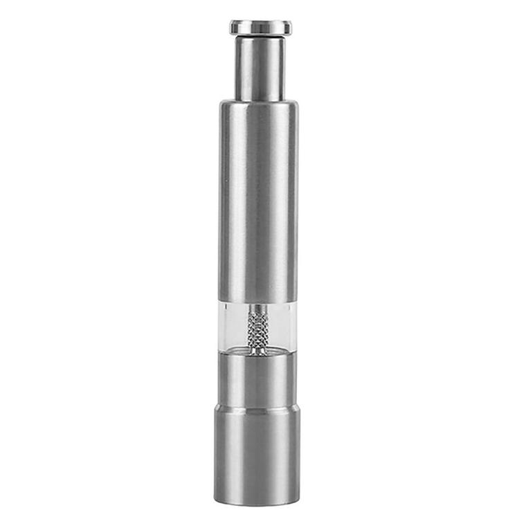 Pepper Grinder Mill Stainless Steel Salt Grinder Pepper Mill Salt Pepper Grinders with Push Button Tops Stainless Steel Base and Rod 1Pc / 2Pcs classical