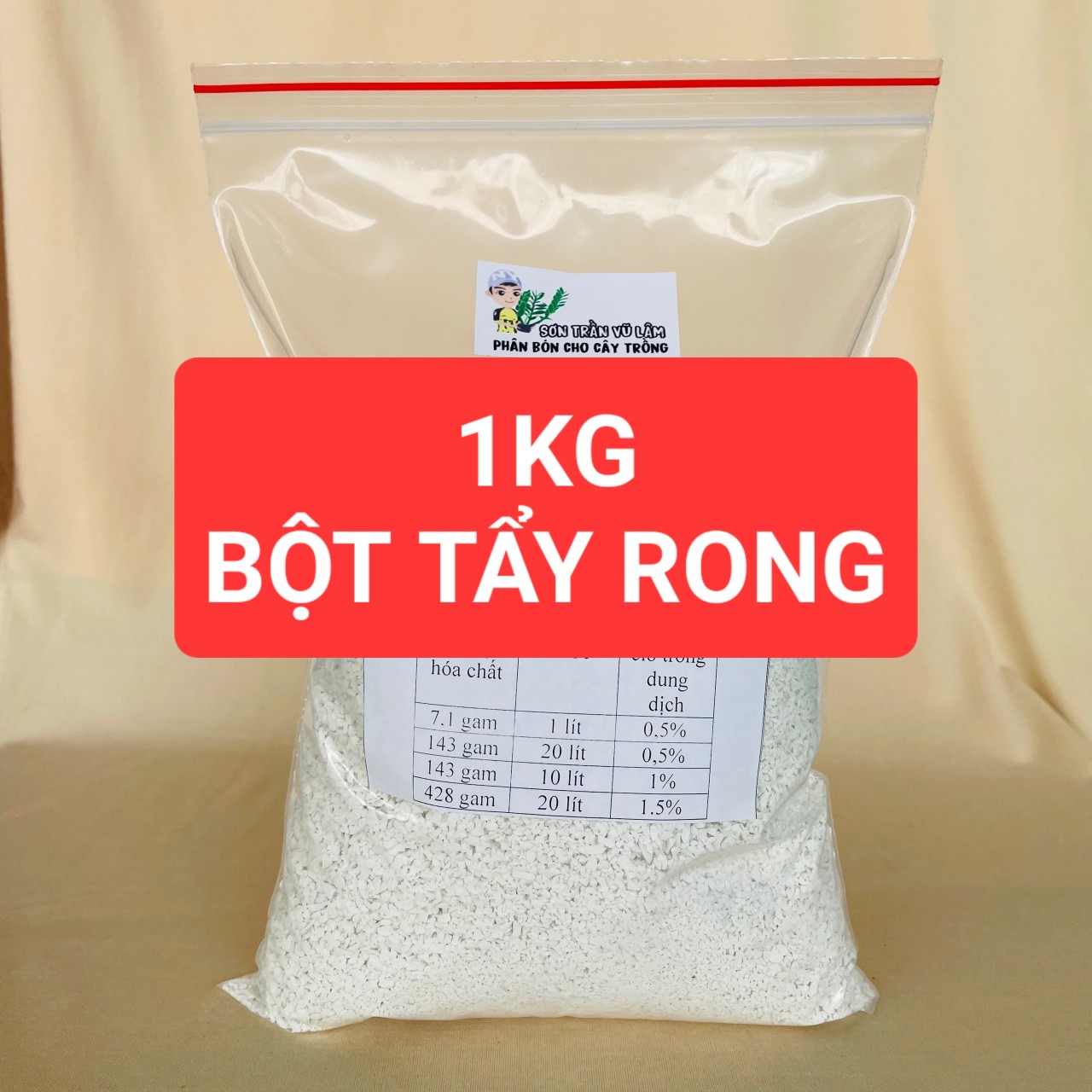 Bột tẩy rong rêu khử trùng, khử khuẩn, cloramin b 70% abclam
