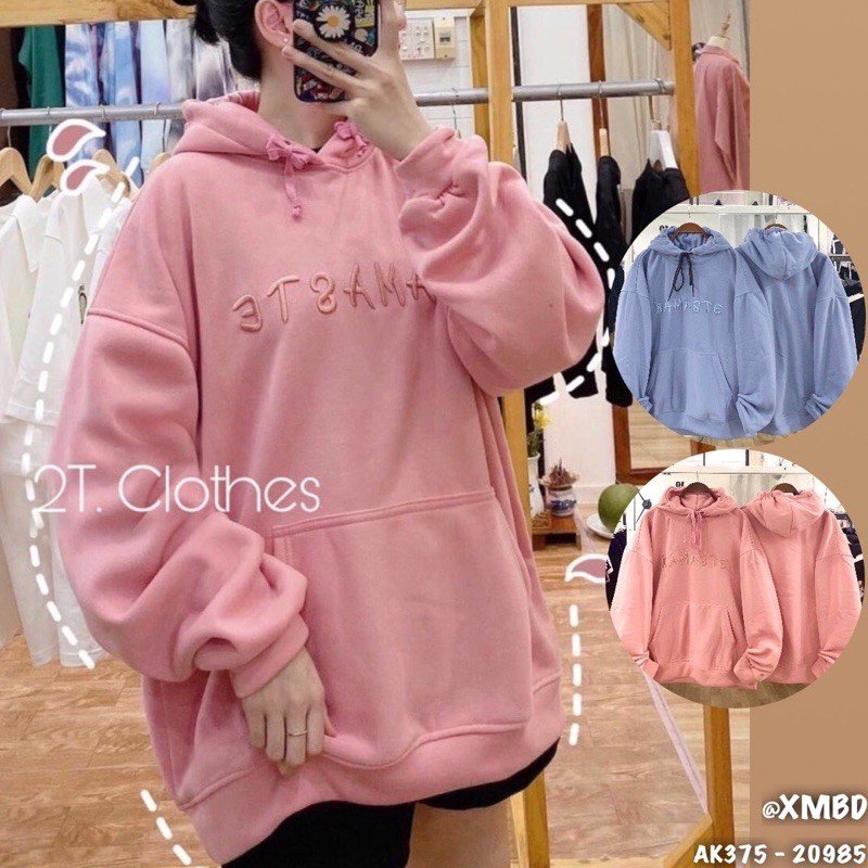 [HCM]Áo Hoodies nỉ ngoại tay phồng cánh dơi Unisex thời trang PH030