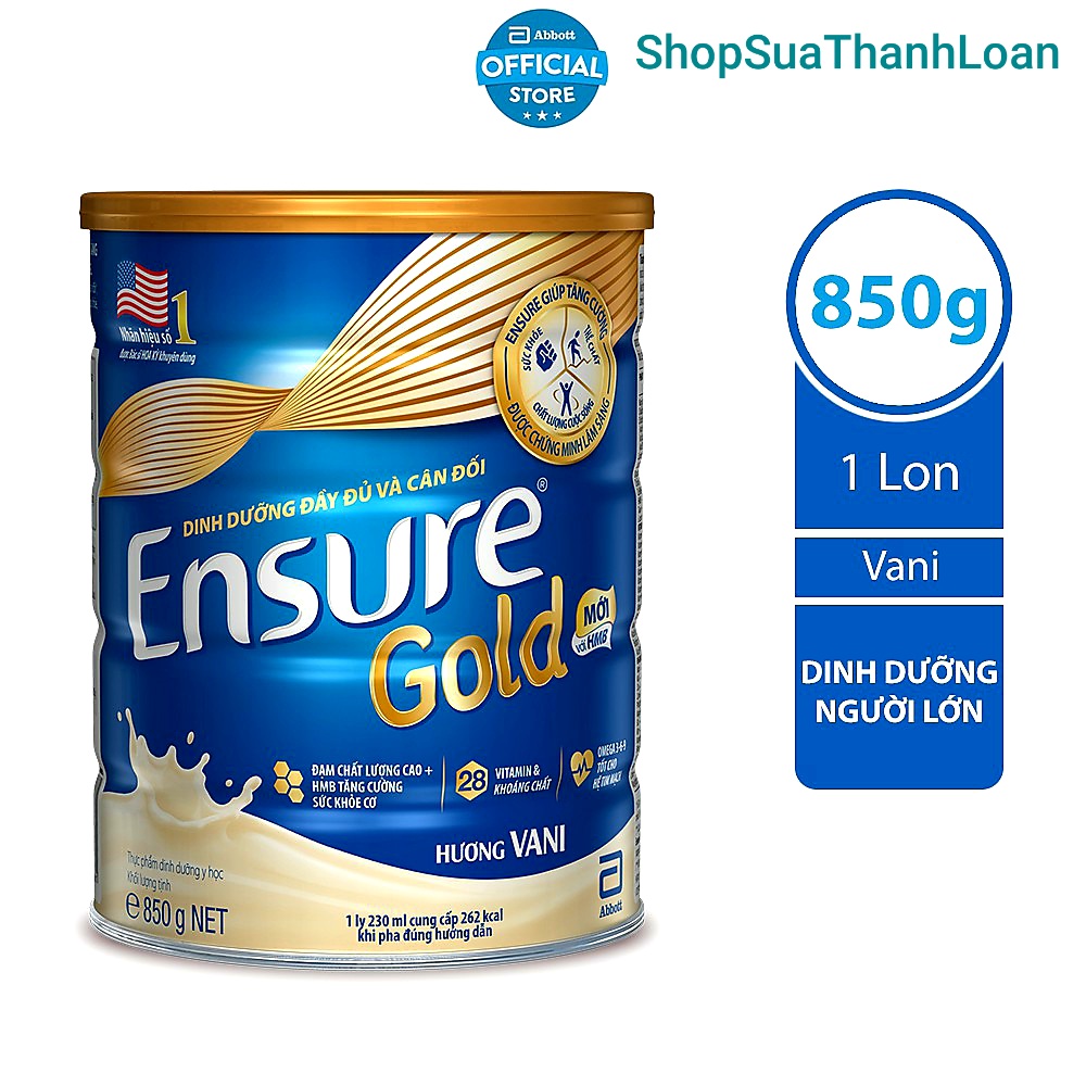 Sữa bột ensure gold strengthpro vani - hộp 850g.