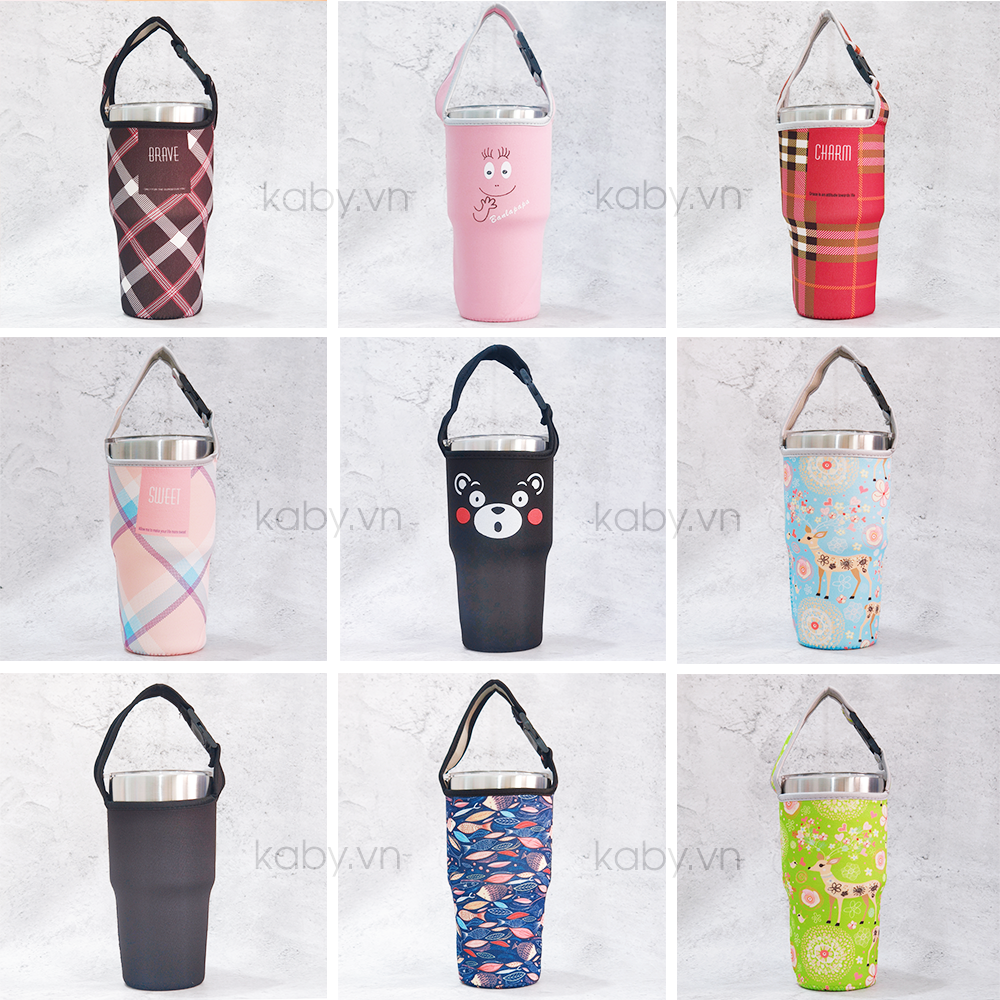 Túi Đựng Ly Giữ Nhiệt 900ml Bằng Vải - Quai Xách Ly - Phụ Kiện Ly Giữ Nhiệt