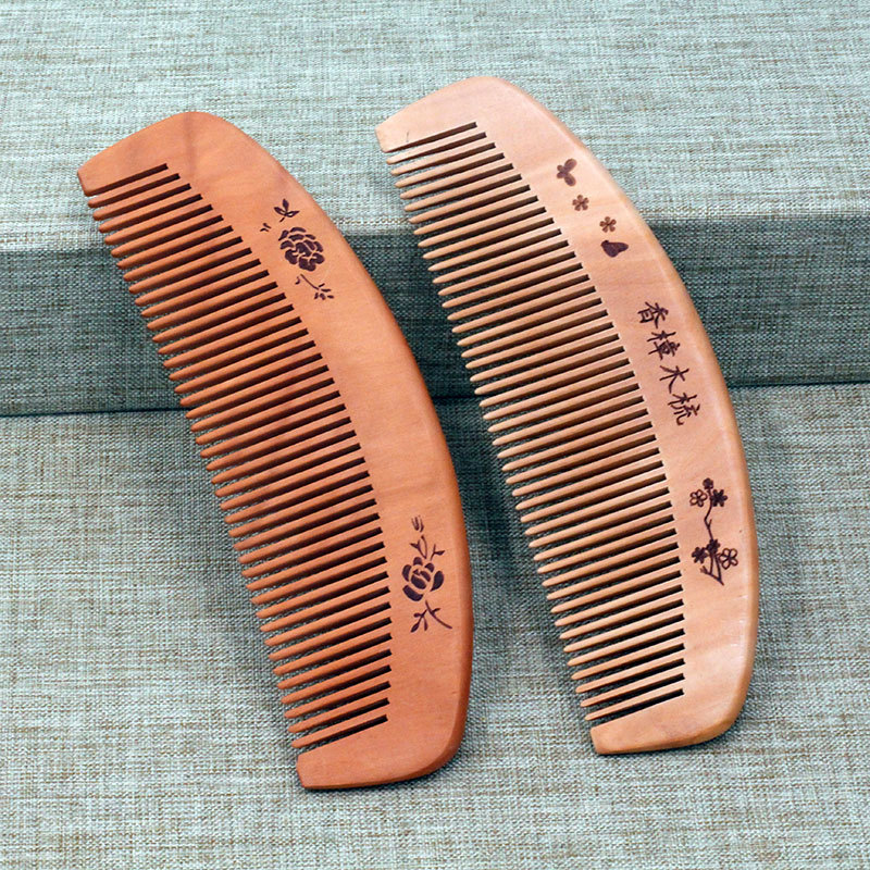 Lược Gỗ Xoan Đào Handmade Chống Tĩnh Điện, Chạm Khắc Tinh Xảo