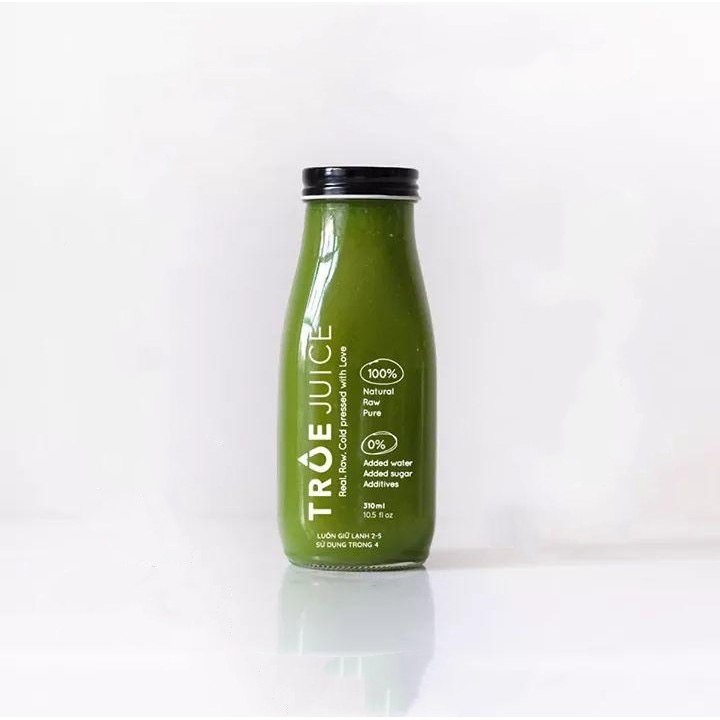 CHAI THỦY TINH TRƠN 300ML NẮP NHÔM REN XOÁY ĐỰNG SỮA, SINH TỐ, NƯỚC ÉP, MẬT ONG