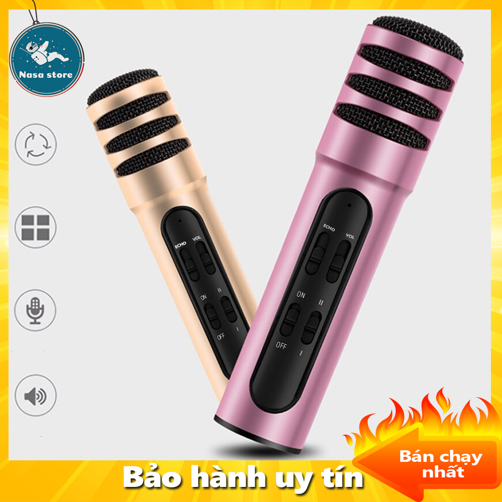 Mic mini ,Mic Livestream,  Míc hát karaoke C7, Mic thu âm C7, mic hát karaoke tại nhà giá tốt, nhỏ gọn, dễ dàng mang đi