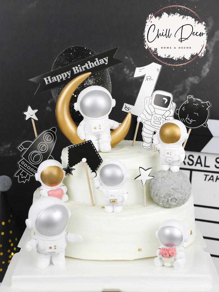 Tượng phi hành gia astro, tượng trang trí sinh nhật, để bàn - phụ kiện trang trí - chiu decor