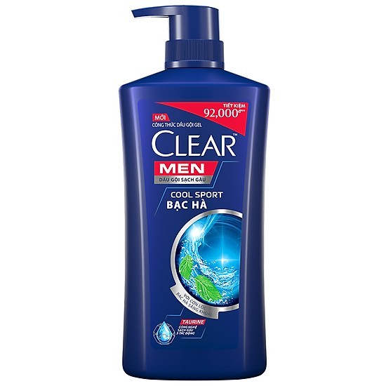 Dầu Gội Sạch Gàu Dành Cho Nam CLEAR Men Cool Sport Bạc Hà 900g