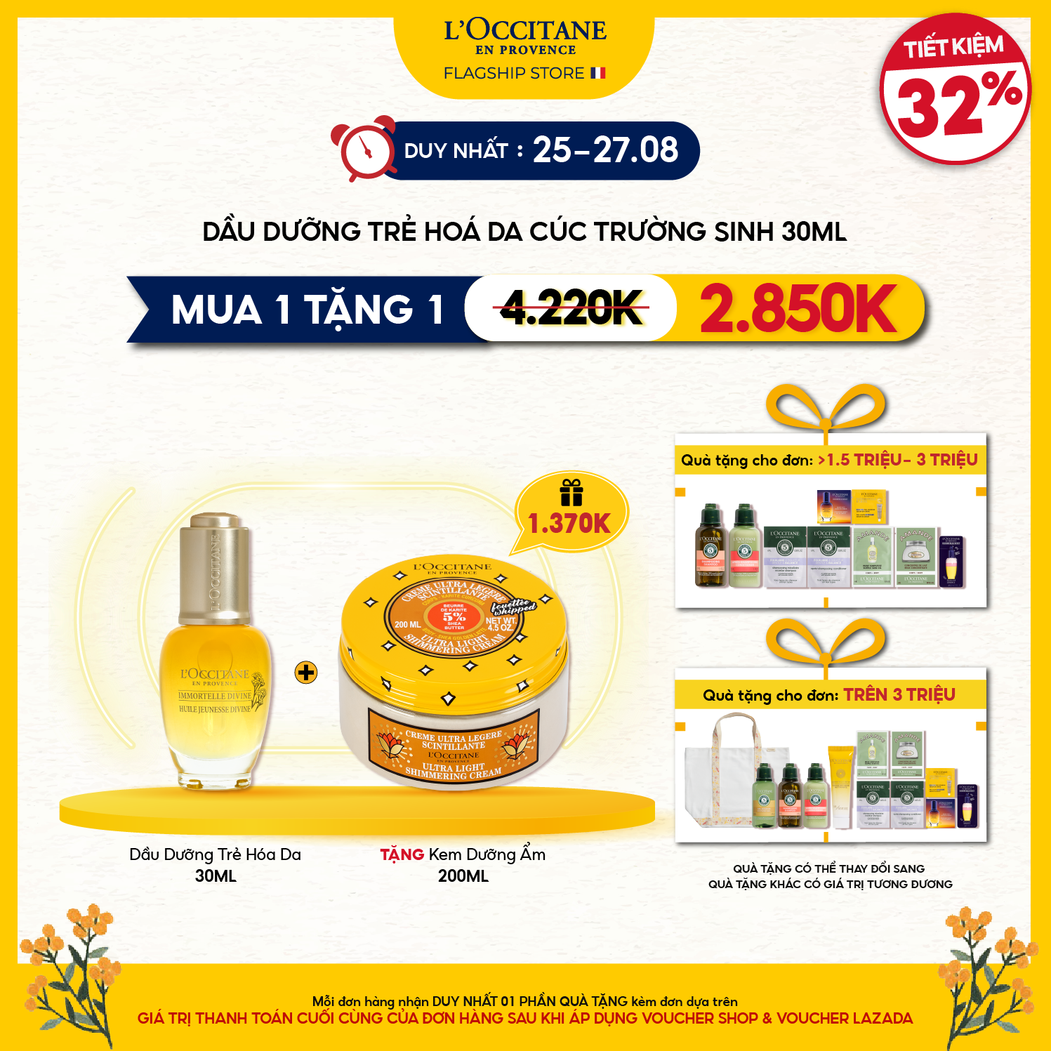Dầu Dưỡng Trẻ Hóa Da L'Occitane Immortelle Divine Youth Oil 30ml