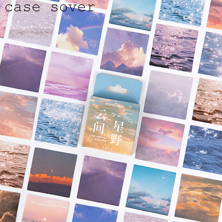Hộp 46 sticker chủ đề the cloud trang trí planner - case sover
