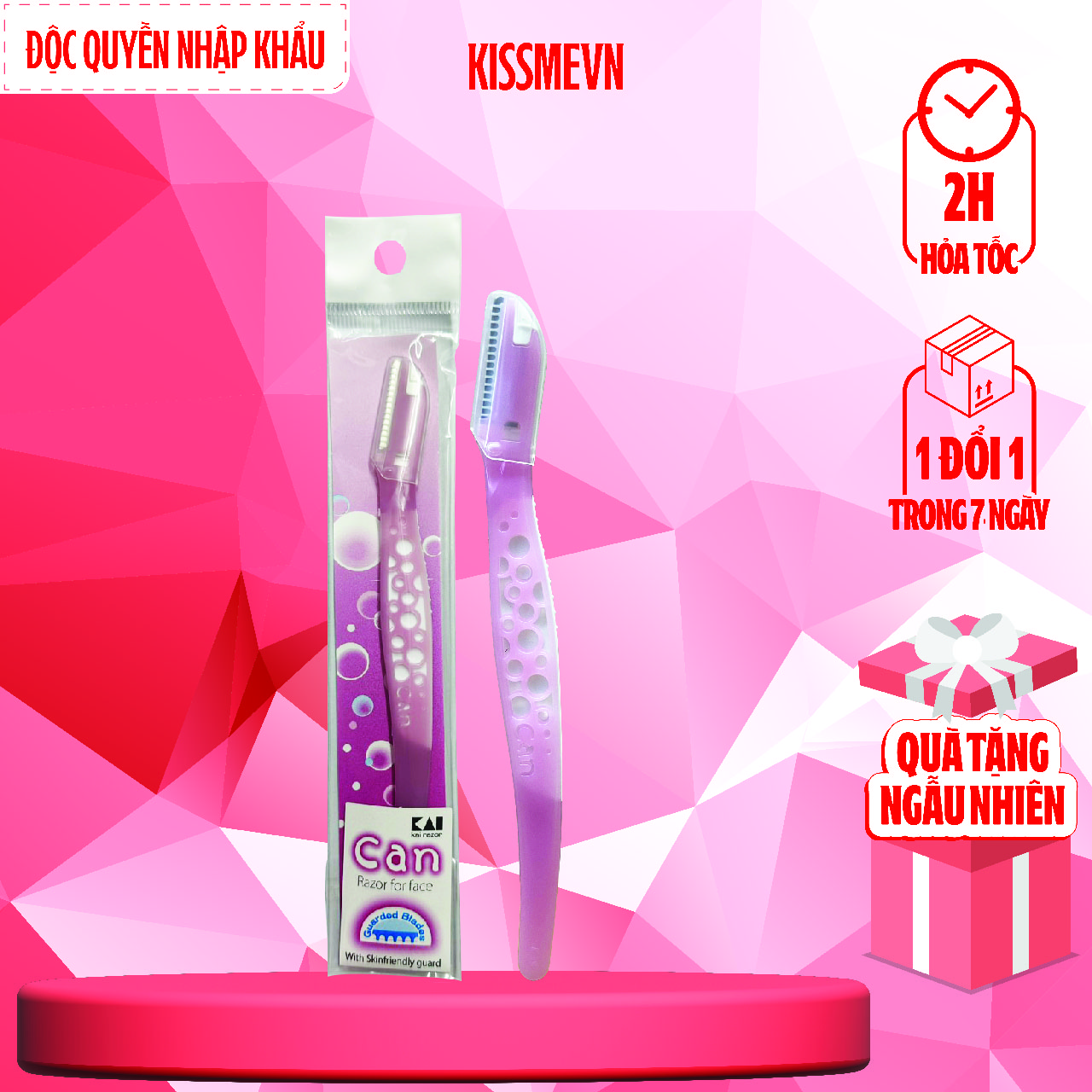 Dao cạo lông mày , lông mặt kai razor eyebrow for women dành cho nữ lẻ 01 cây