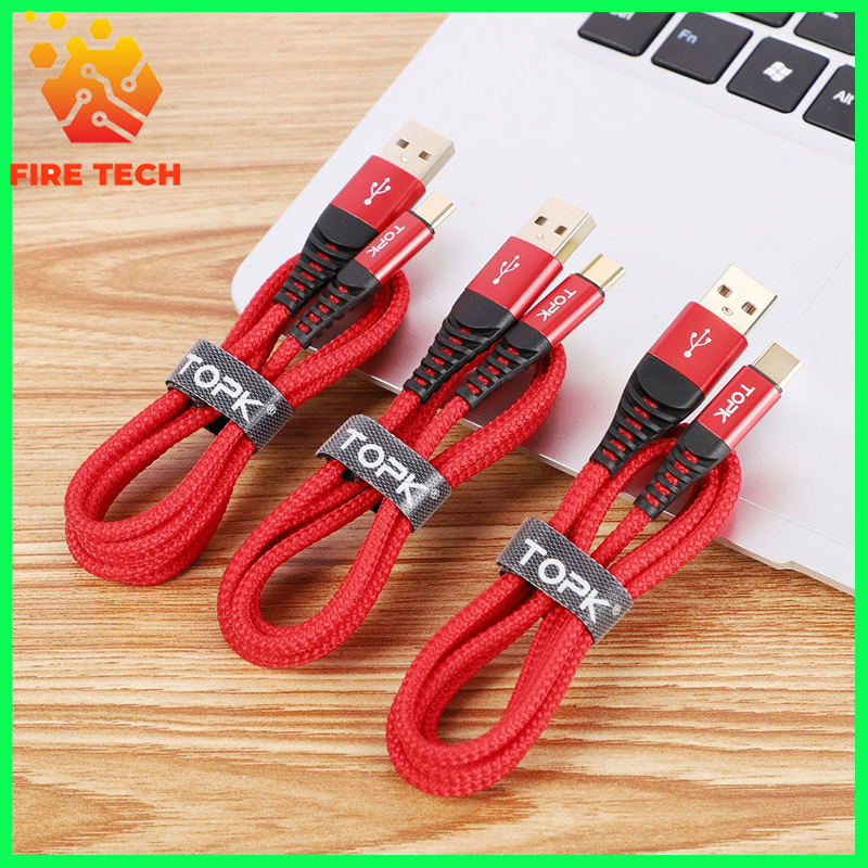 Dây Sạc Nhanh, Truyền Dữ Liệu TopK Dành Cho Iphone, Type-C, Micro