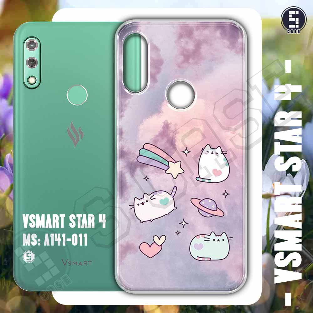 Ốp lưng Vsmart Star 4 hình Cute Cat A141-011