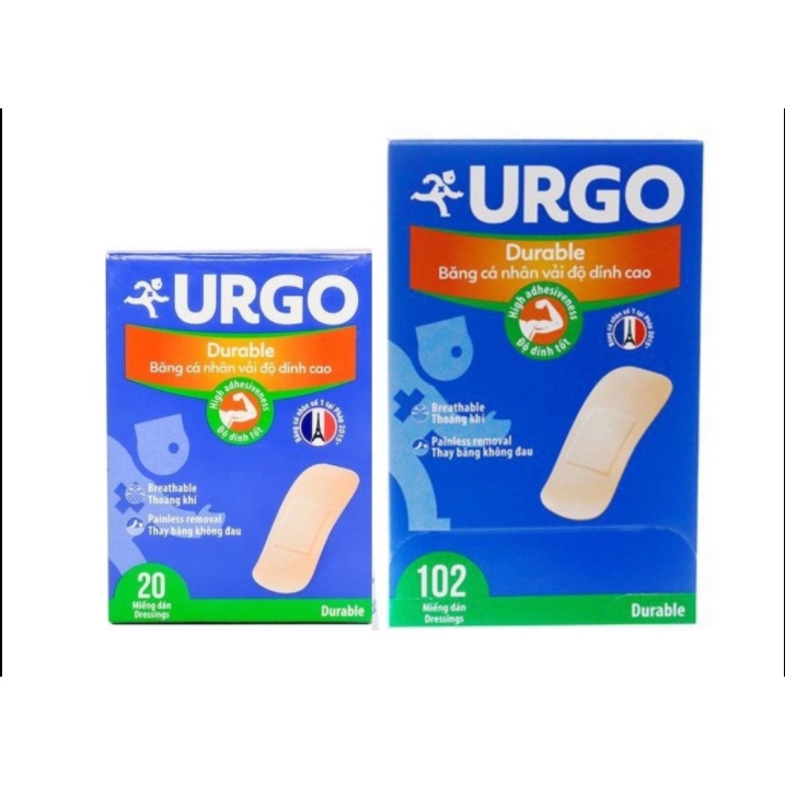 Băng cá nhân vải độ dính cao urgo durable