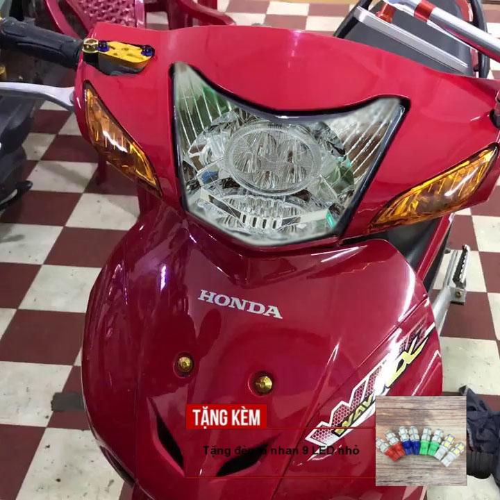 [TẶNG ĐÈN XI NHAN 9 LED] Bộ đèn pha LED xe WAVE RS, WAVE A, WAVE S100 với thiết kế 5 bóng siêu sáng