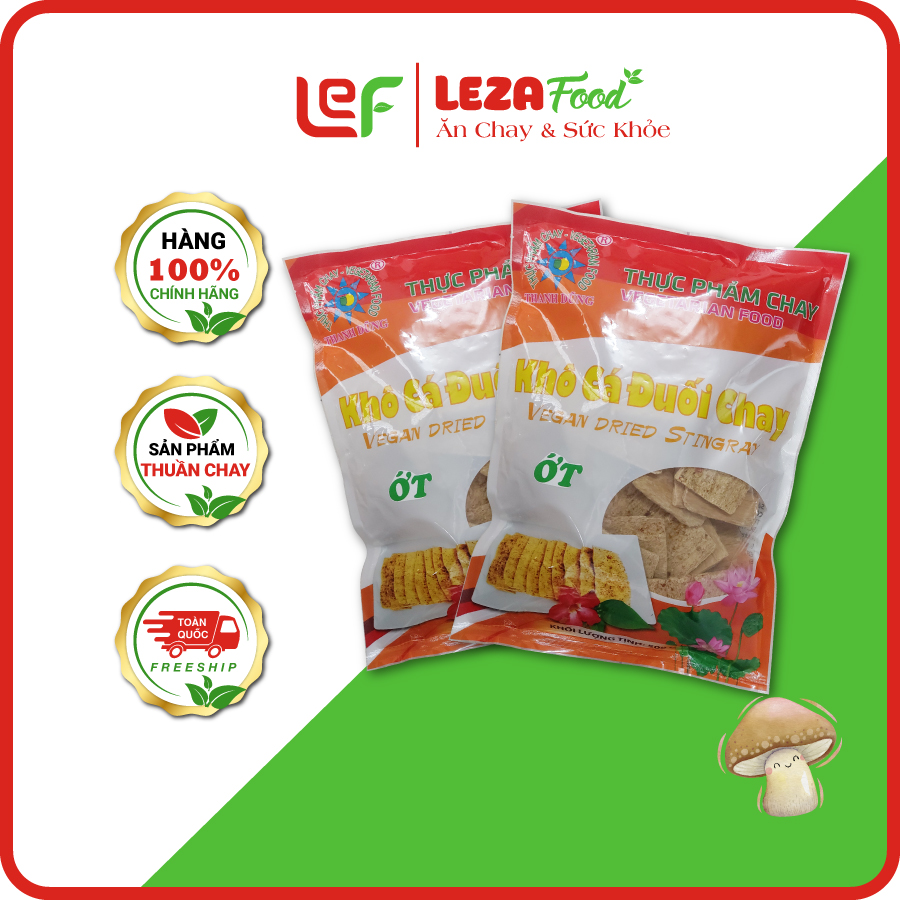 Khô cá đuối ớt chay thương hiệu thanh dũng 500g
