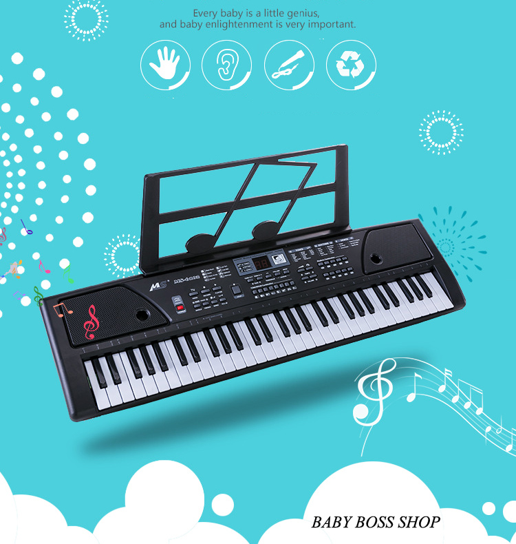 [ DÀNH CHO BÉ DƯỚI 10 TUỔI ]ĐÀN PIANO ĐIỆN KEYBOARD ĐÀN PIANO 61 PHÍM ĐÀN PIANO ÂM THANH RÕ RÀNG, CHÂN THẬT, CÓ ĐỘ BỀN CAO, DỄ SỬ DỤNG CHO NGƯỜI MỚI HỌC ĐÀN ORGAN