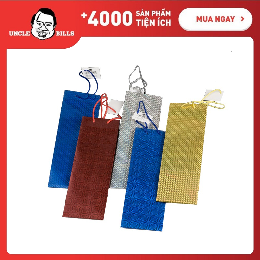 Túi quà toàn ảnh 10x33cm hình chai uncle bills sc0004