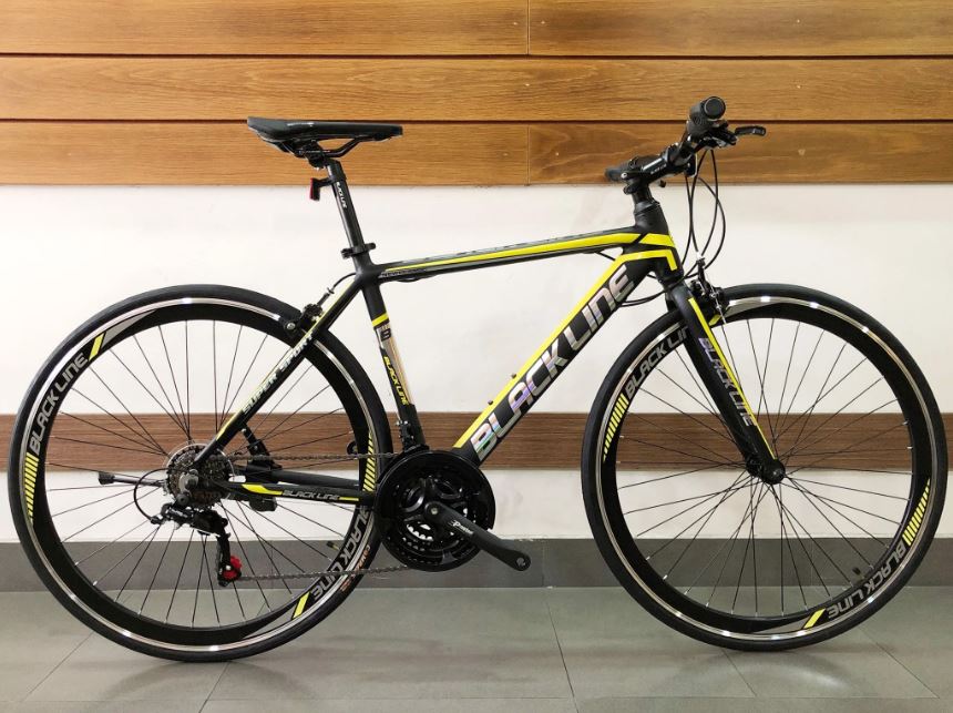 Xe Blackline 700C-01 tay ngang - New (Phuộc nhôm)