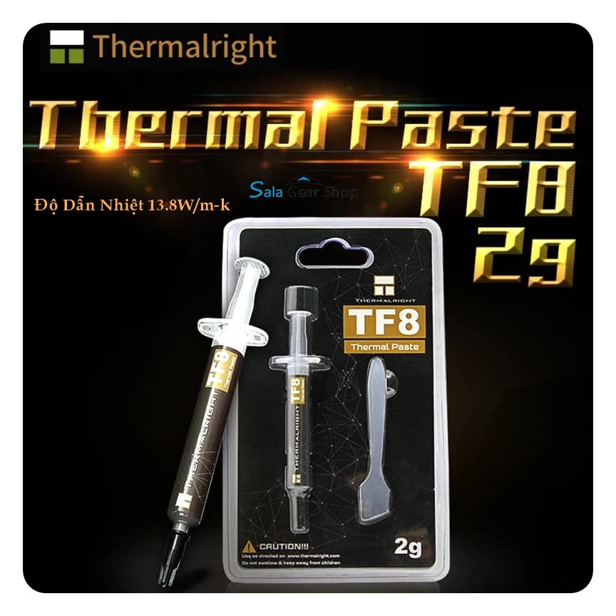 Keo tản nhiệt cpu, vga thermalright tf8 thermal paste 2g, hiệu năng vượt trội