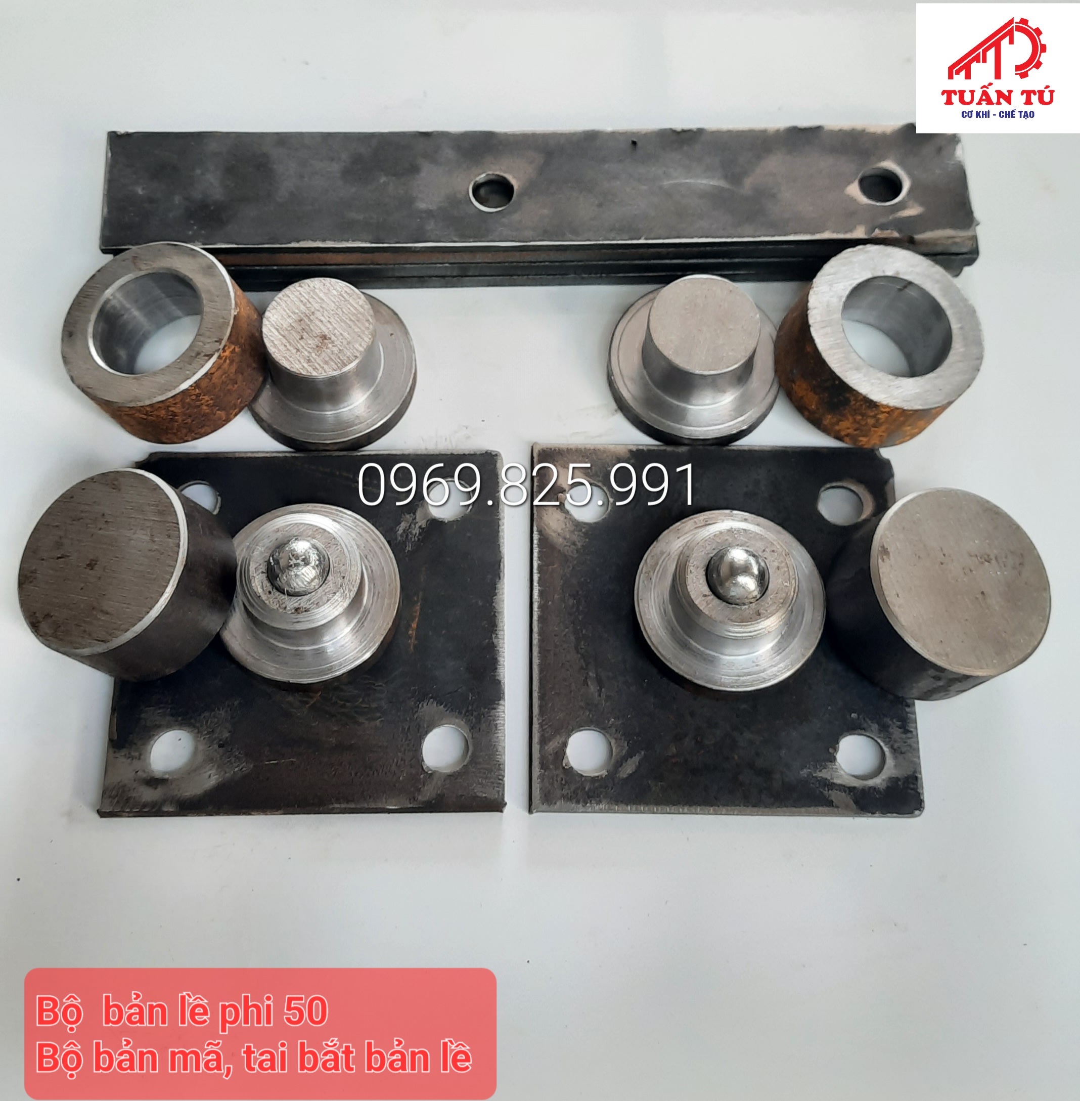 Bộ bản lề xoay phi 50 kèm bộ bản mã lắp bản lề cửa