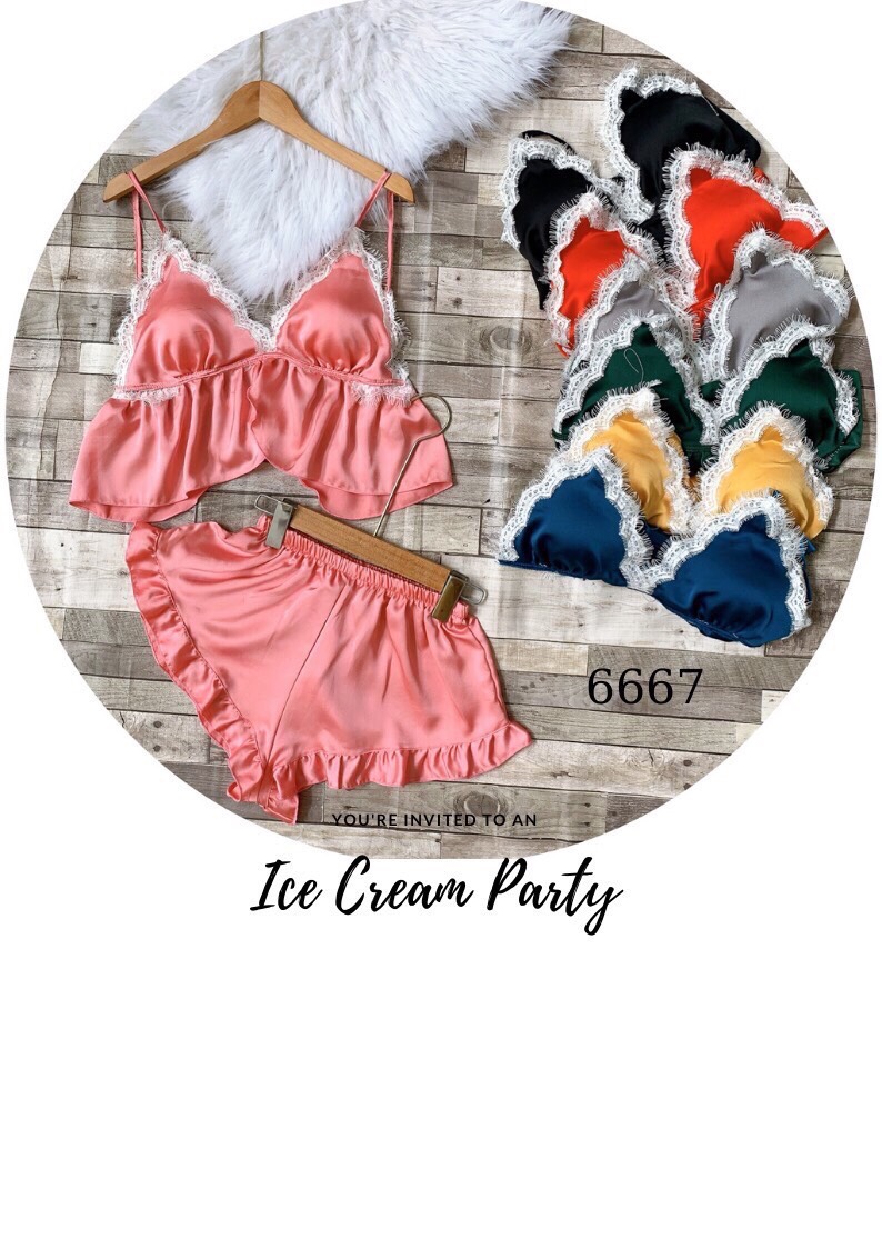 [HCM]Set Bộ Nữ Mặc Nhà - Đồ Bộ Ngủ Dây Ngắn Satin Cao Cấp Phối Ren Siêu Quyến Rũ Gợi Cảm-Hình Thật Shop Chụp